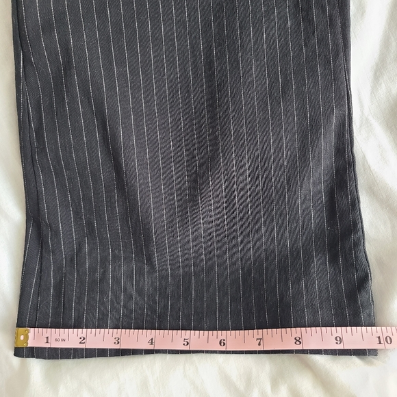 Express Design Studio Editor Mid Rise Bootcut Pinstripe Dress Pants Size 6R - Picture 11 of 11